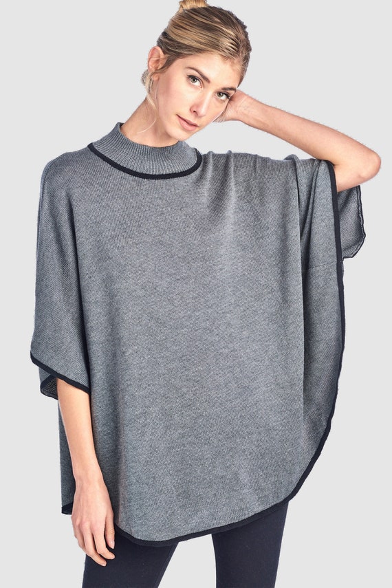 Short sleeve poncho sweater sale