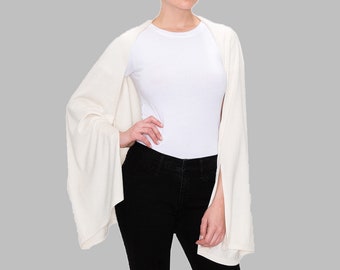 The Shruggie - Women's Silk Cashmere Shrug That Converts to A Silk Cashmere Wrap Scarf