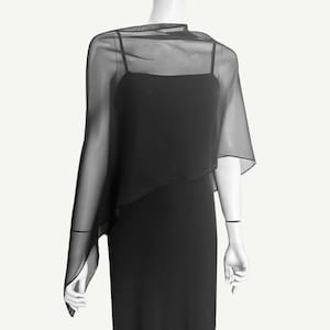 Sheer Lightweight Poncho, Wrap Poncho, Multipurpose Accent Exaggerated Asymmetrical Poncho, Sheer Poncho, Dress Up Outfit Enhancer