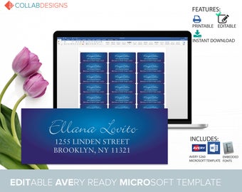 editable address label address label template editable in etsy
