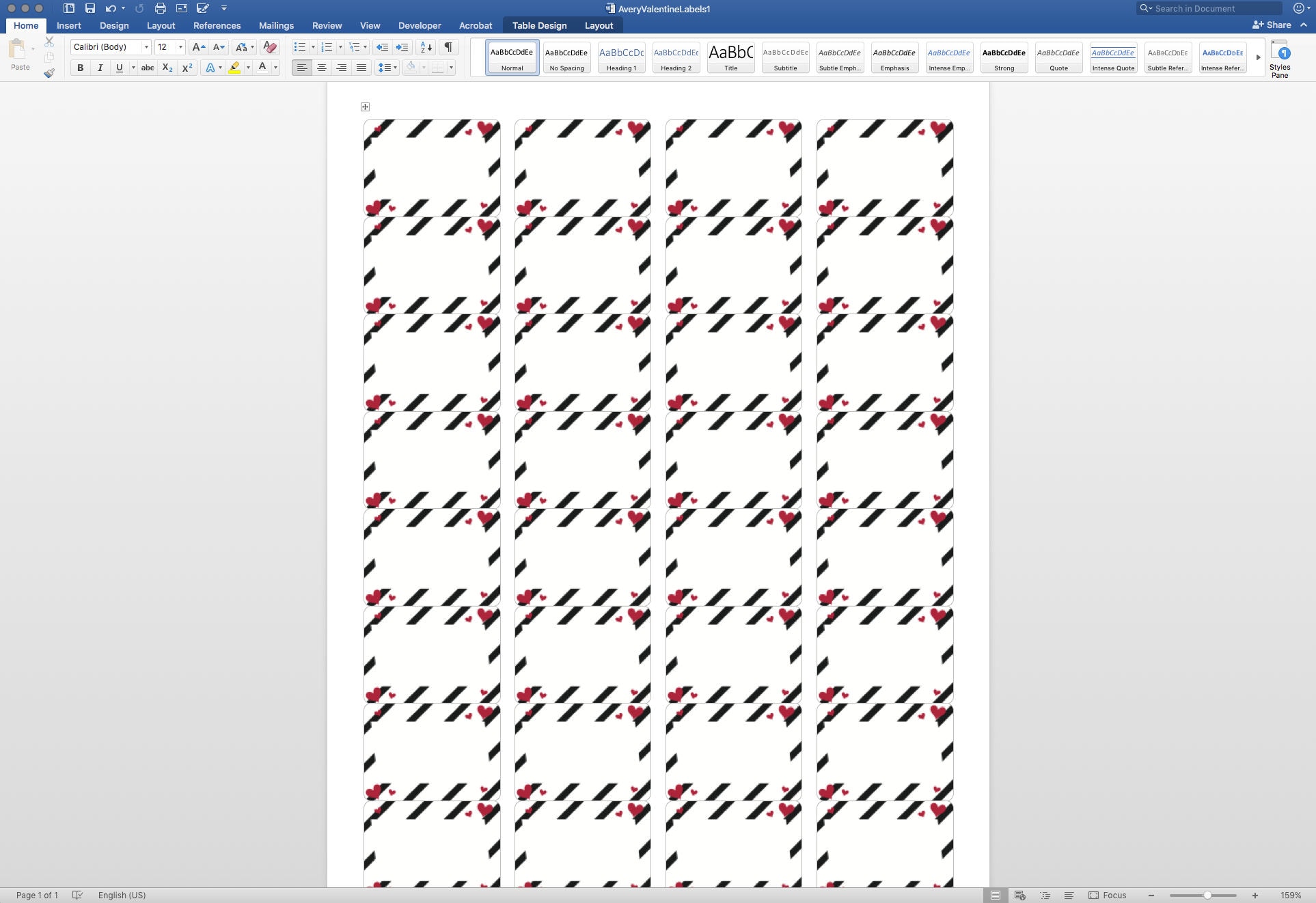 Address Label Borders Editable in Microsoft™ Word Printable on Etsy UK