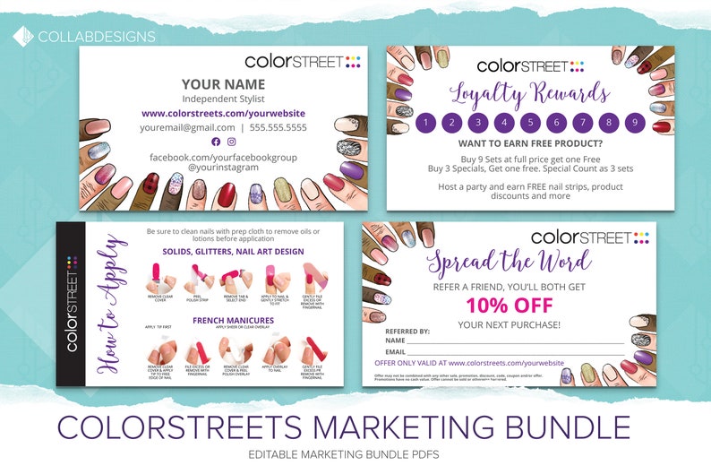 ColorStreet Marketing Bundle Editable PDFs Instant download | Etsy