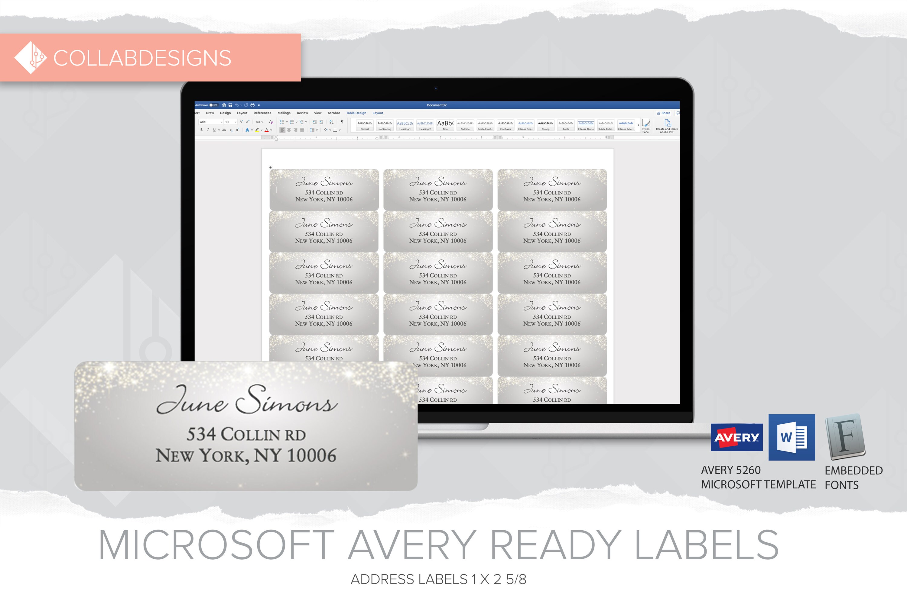 Address Label - Editable Address Label Template