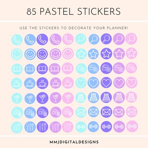 Dark Theme Blackout Undated Daily Digital Planner | Pastel Colors ...