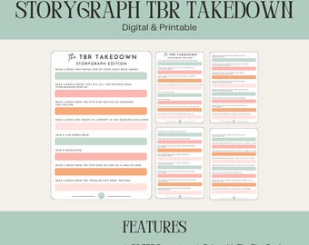 TBR Takedown Storygraph: Reading Challenge Journal (Digitaler Download)
