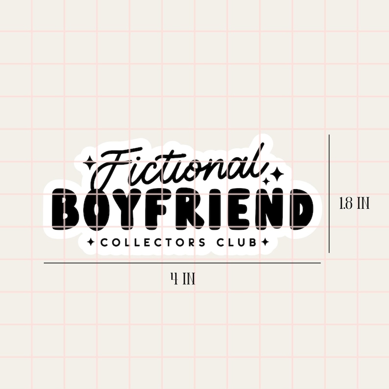 Fictional Boyfriend Collector Sticker: Waterproof Vinyl Decal - Etsy
