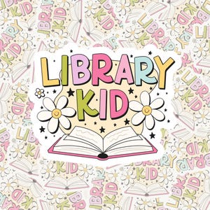 Library Kid Sticker | Vinyl Sticker | Waterproof Sticker | Bookish Sticker | Bookish Gifts | Kindle Sticker | Kobo Sticker