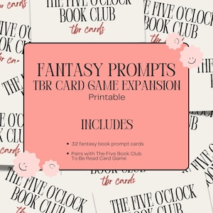 Fantasy Card Pack | TBR Card Game | To Be Read | What To Read | Reading Prompts | Card Deck | Bookish Gifts | Printable | Digital Download