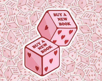 Adesivo Bookish Dice: adesivo in vinile impermeabile per Kindle, Kobo
