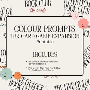 Colour Card Pack | TBR Card Game | To Be Read | What To Read | Reading Prompts | Card Deck | Bookish Gifts | Printable | Digital Download