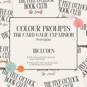 Colour Card Pack | TBR Card Game | To Be Read | What To Read | Reading Prompts | Card Deck | Bookish Gifts | Printable | Digital Download