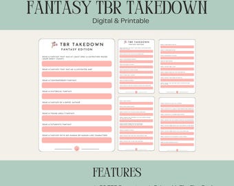 TBR Takedown Fantasy Buch Journal Add-on: Leseanweisungen (digitaler Download)