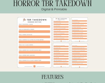 Horror TBR Prompts: Buch Journal Add-on (Digitaler Download)