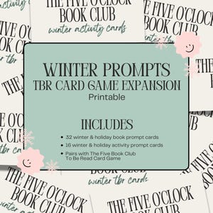 Winter Card Pack | TBR Card Game | To Be Read | What To Read | Reading Prompts | Card Deck | Bookish Gifts | Printable | Digital Download