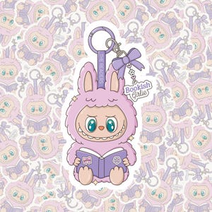 Bookish Monster Charm Sticker: Waterproof Vinyl Decal