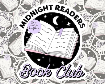 Midnight Readers Book Club Sticker: Waterproof Vinyl Decal