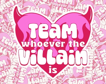 Team Villain Bookish Sticker: Waterproof Vinyl Decal