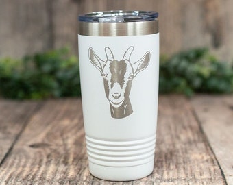 Alpine Goat - Engraved Stainless Steel Tumbler, Insulated Goat Mug, Funny Travel Mug, Gift For Him Or Her, Goat Mug, Gift Tumbler, Farm Life
