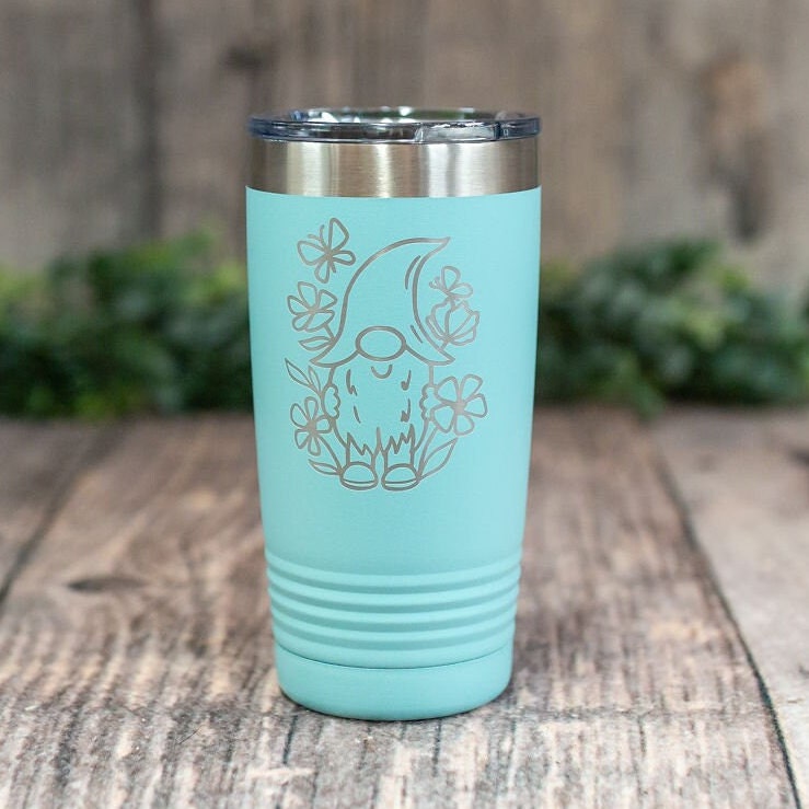Kigai Cute Gnomes Tumbler with Straw Lid, 20oz Stainless Steel Tumbler Cup  Double Wall Vacuum Insulated Travel Coffee Mug for Hot and Cold Drinks