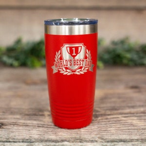 World&#39;s Best Dad - Engraved Stainless Tumbler For Dad, Funny Fathers Day Gift, Funny Dad Gift, Fathers Day Tumbler, Dad Appreciation Gift