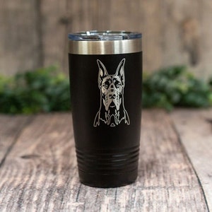 Personalized Great Dane - Engraved Stainless Steel Great Dane Tumbler, Great Dane Travel Tumbler, Great Dane Mom or Dad, Dog Lover Gift