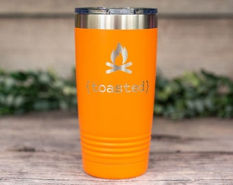 Toasted - Engraved Stainless Steel Drinking Tumbler, Funny Alcohol Drinking Gift, Travel Beer Glass, Beer Gift Mug, Alcohol Gift Tumbler