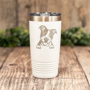 Personalized American Staffordshire Terrier - Engraved AmStaff Tumbler, Terrier Dog Travel Tumbler Mug, Terrier Dog Mom, AmStaff Lover Gift