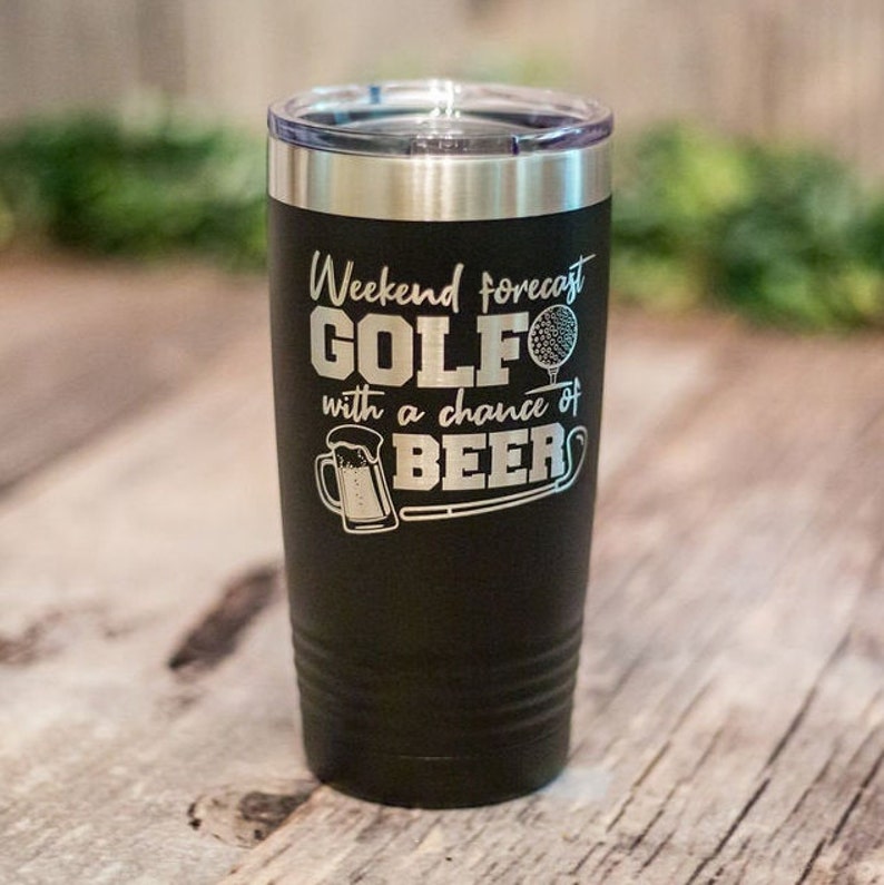 Download Weekend Forecast: Golf With Chance Of Beer Engraved | Etsy