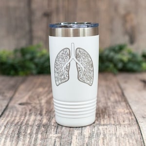 Lungs Mandala - Engraved Stainless Steel Tumbler, Nurse Travel Lungs Mug, Pulmonology Medical Mug, Lungs Gift Mug, Pulmonologist Tumbler, RT