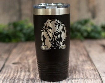 Personalized Bloodhound - Engraved Bloodhound Tumbler, Hound Dog Travel Tumbler Mug, Bloodhound Mom Gift, Bloodhound Lover Gift, Dog Lover