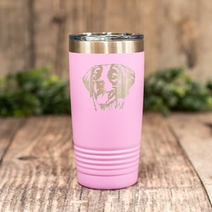 Personalized Brittany Spaniel -Engraved Steel Brittany Spaniel Tumbler, Spaniel Travel Tumbler, Dog Mom or Dad Gift, Spaniel Lover Mug