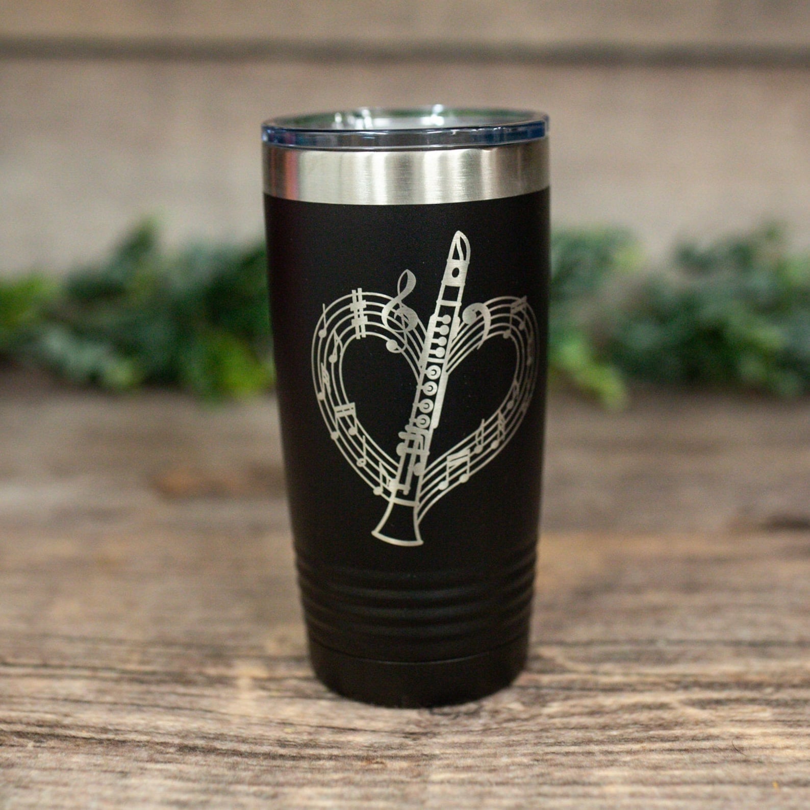 Heart Engraved Music Mug Instrument Gift Travel Etsy