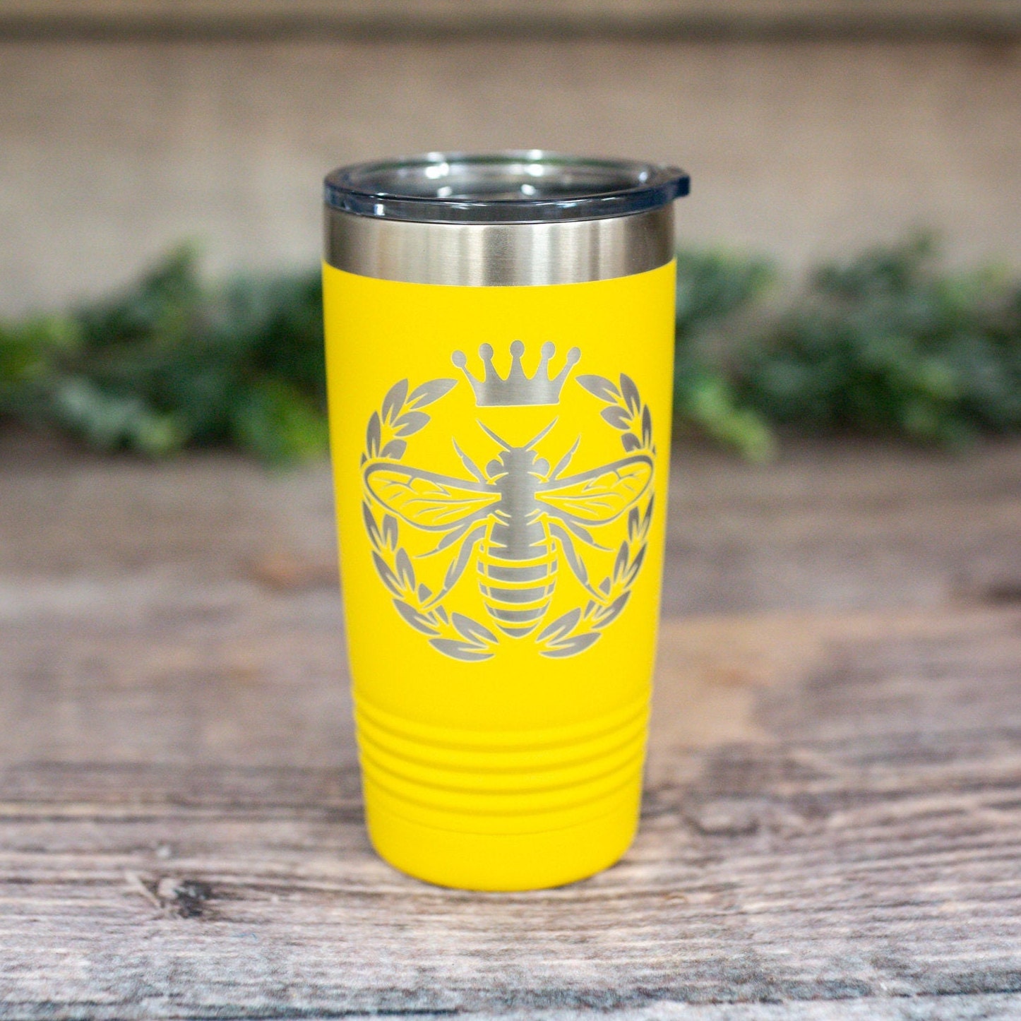 Recycled Glass Bee Tumbler - Asheville Bee Charmer