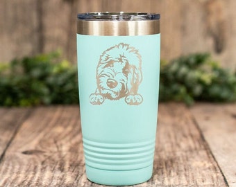 Personalized Wheaten Terrier Soft Coated - Engraved Wheaten Tumbler, Terrier Dog Travel Tumbler Mug, Terrier Dog Mom, Wheaten Lover Gift
