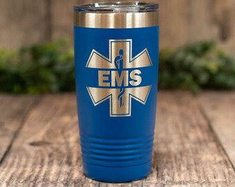 EMS - Engraved  EMS Paramedic Tumbler, Paramedic Gift, Insulated Paramedic Travel Tumbler Mug, Paramedic Mug, EMS Tumbler, First Responder