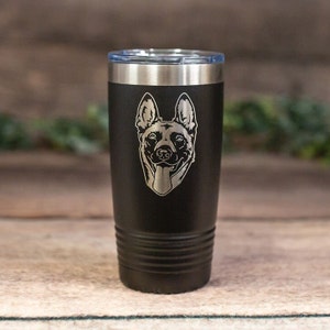 Personalized Belgian Malinois - Engraved Belgian Malinois Tumbler, Dog Travel Tumbler Mug, Malinois Mom Gift, Belgian Malinois Lover Gift