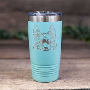 Personalized Yorkshire Terrier - Engraved Stainless Steel Yorkie Tumbler, Yorkshire Terrier Travel Tumbler, Dog Lover Gift, Yorkie Mom Mug
