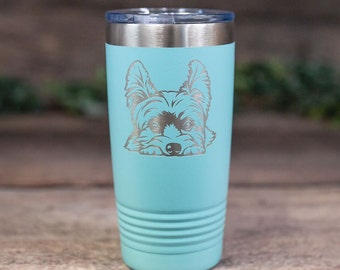 Personalized Yorkshire Terrier - Engraved Stainless Steel Yorkie Tumbler, Yorkshire Terrier Travel Tumbler, Dog Lover Gift, Yorkie Mom Mug