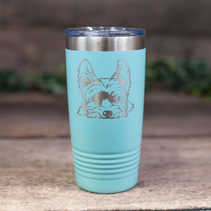 Personalized Yorkshire Terrier - Engraved Stainless Steel Yorkie Tumbler, Yorkshire Terrier Travel Tumbler, Dog Lover Gift, Yorkie Mom Mug