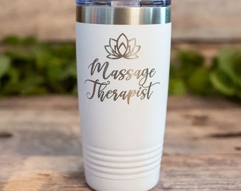 Massage Therapist - Engraved Personalized Tumbler, Massage Therapist Gift, Massage Therapist Mug