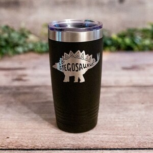 Stegosaurus - Engraved Polar Camel Stainless Steel Tumbler, Kids Travel Mug, Dinosaur Lover Mug, Stegosaurus Gift Mug, Kids Dinosaur Tumbler