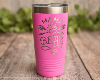 Mama Bear Arrows - Engraved Mom Tumbler, Stainless Cup, Mothers Day Gift, Cute Mom Gifts, Gift For Mama, Gift For Her, Mama Bear Mug