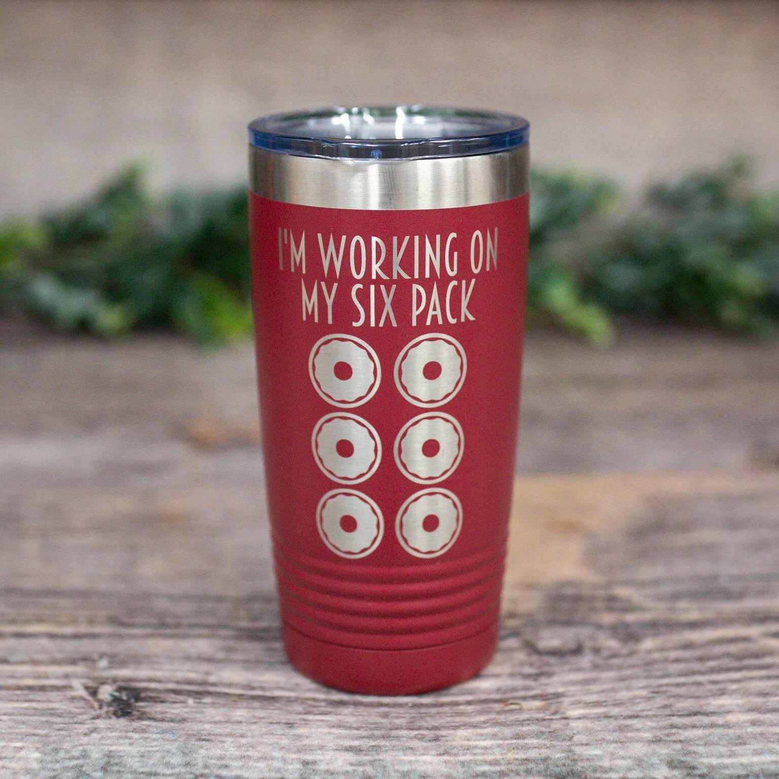 I'm Working On My Six Pack – Engraved Stainless Steel Tumbler