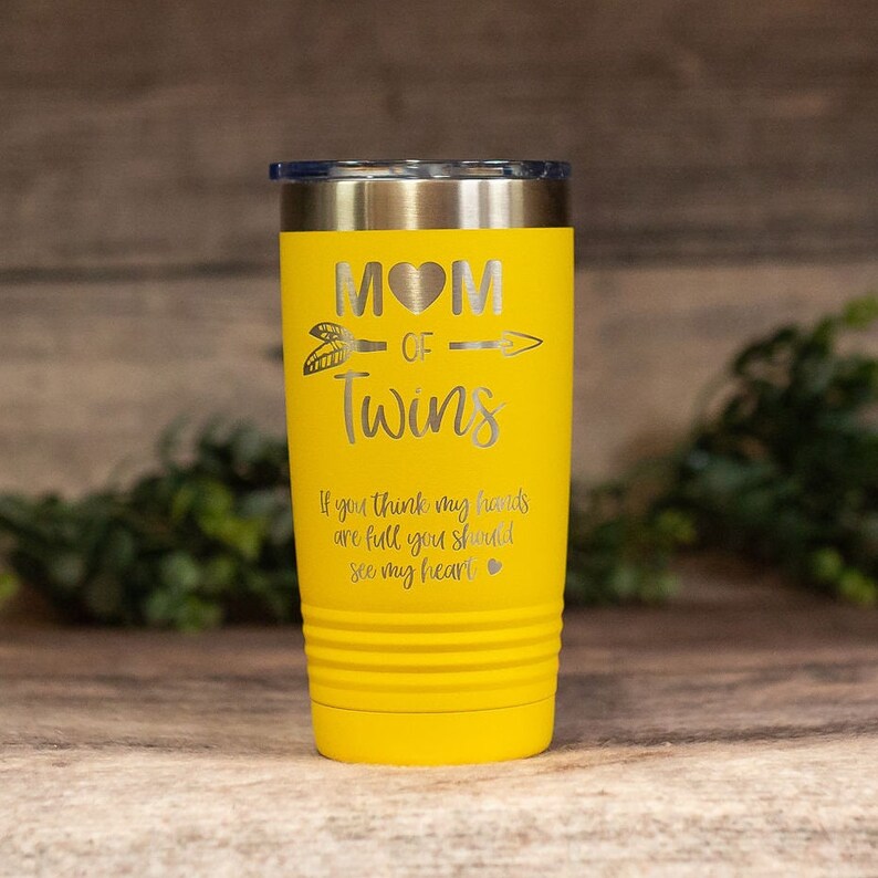 Mom Of Twins If You Engraved Tumbler, Twin Mom Mug, Stainless Cup, Travel Tumbler Mug for Moms of Twins, Twin Mom Gift image 1
