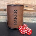 Personalized Dice Cup Vegan Leather - Game Night Gift, Game Lover Gift, DND Player, Bunco Gift, Girls Night, Family Game Night, Bunco