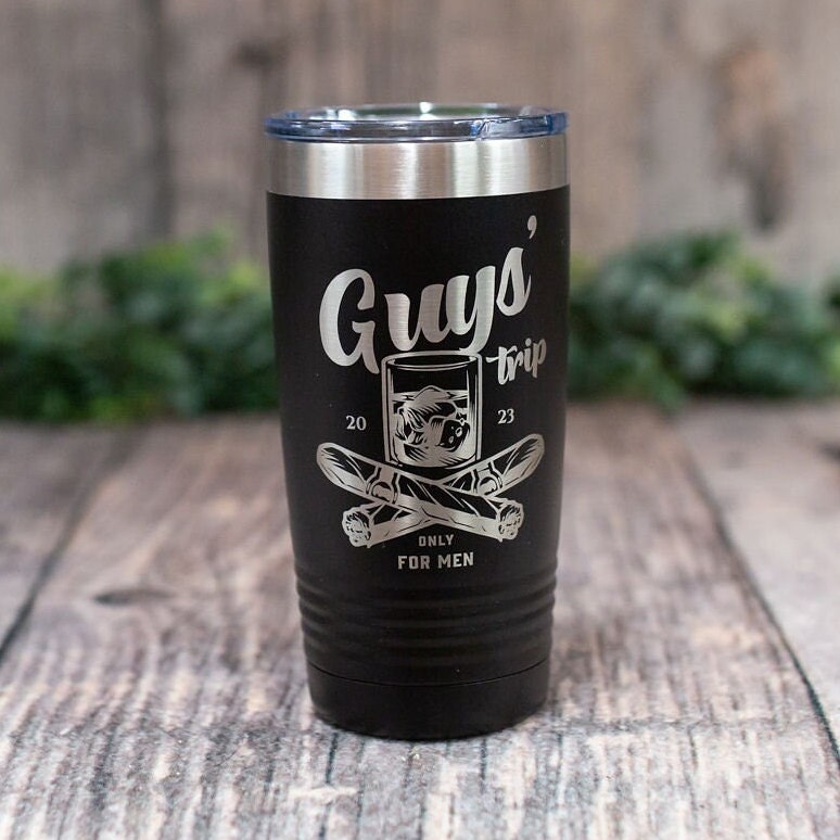 Guys' Trip Engraved Stainless Steel Tumbler, Guys Cup, Insulated Travel Mug,  Bromance Mug Gift, Vacation Tumbler, Mens Trip Tumbler 