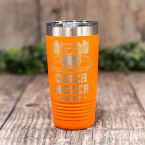 Personalized Rugby- Engraved Stainless Rugby Tumbler, Rugby Tumbler Mug, Personalized Coaching Gift, Coach Gift Mug, Rugby Player Mug