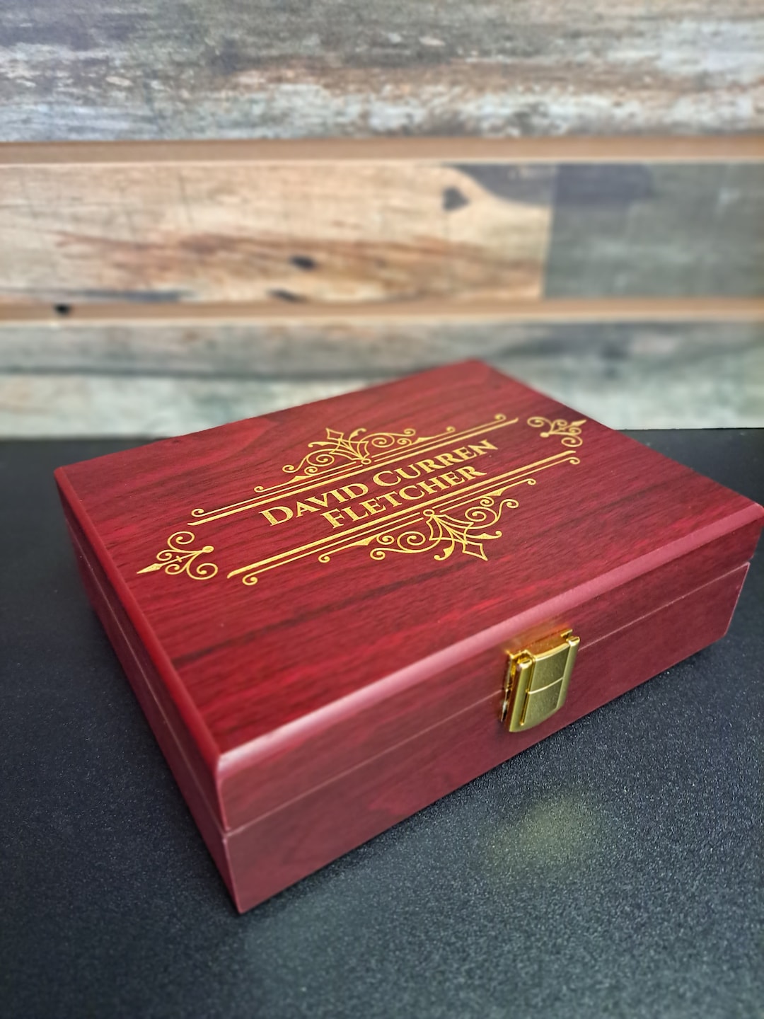 Personalized Wood Gift Box 3 Sizes Rosewood Finish Gift Boxes, Men's