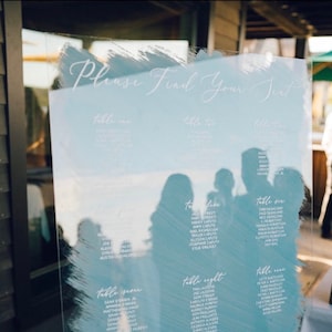 Painted Acrylic Wedding Seating Chart, Acrylic Seating Chart, Acrylic Wedding Seating Chart, Wedding Seating Chart, Painted Acrylic, Seating
