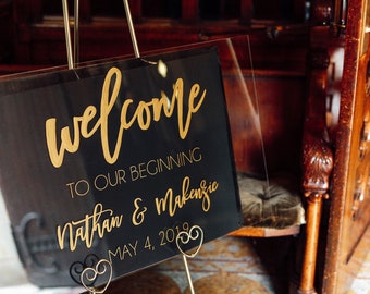 Acrylic Wedding Welcome Sign, Wedding Welcome Sign, Acrylic Sign, Acrylic Wedding Sign, Welcome Sign, Wedding Sign, Gold Wedding Sign, Sign